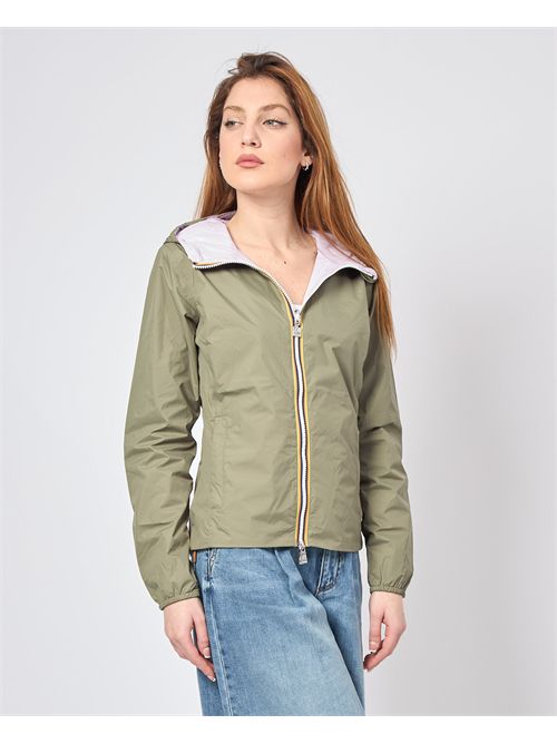 Lily plus reversible women's short jacket K-WAY | K41317W-LILY PLUS.2 DOUBLEB0W